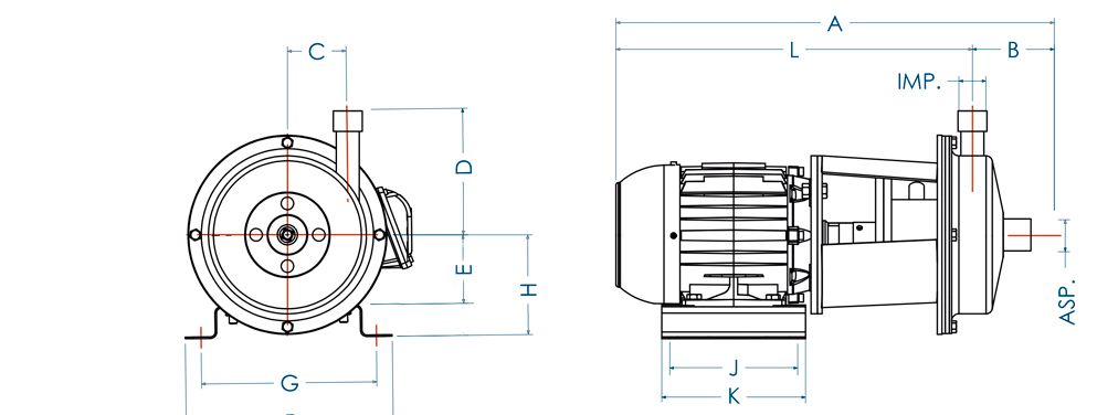 Plano técnico Serie QE - 2P